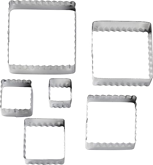 Double cut-out squares cookie cutter set