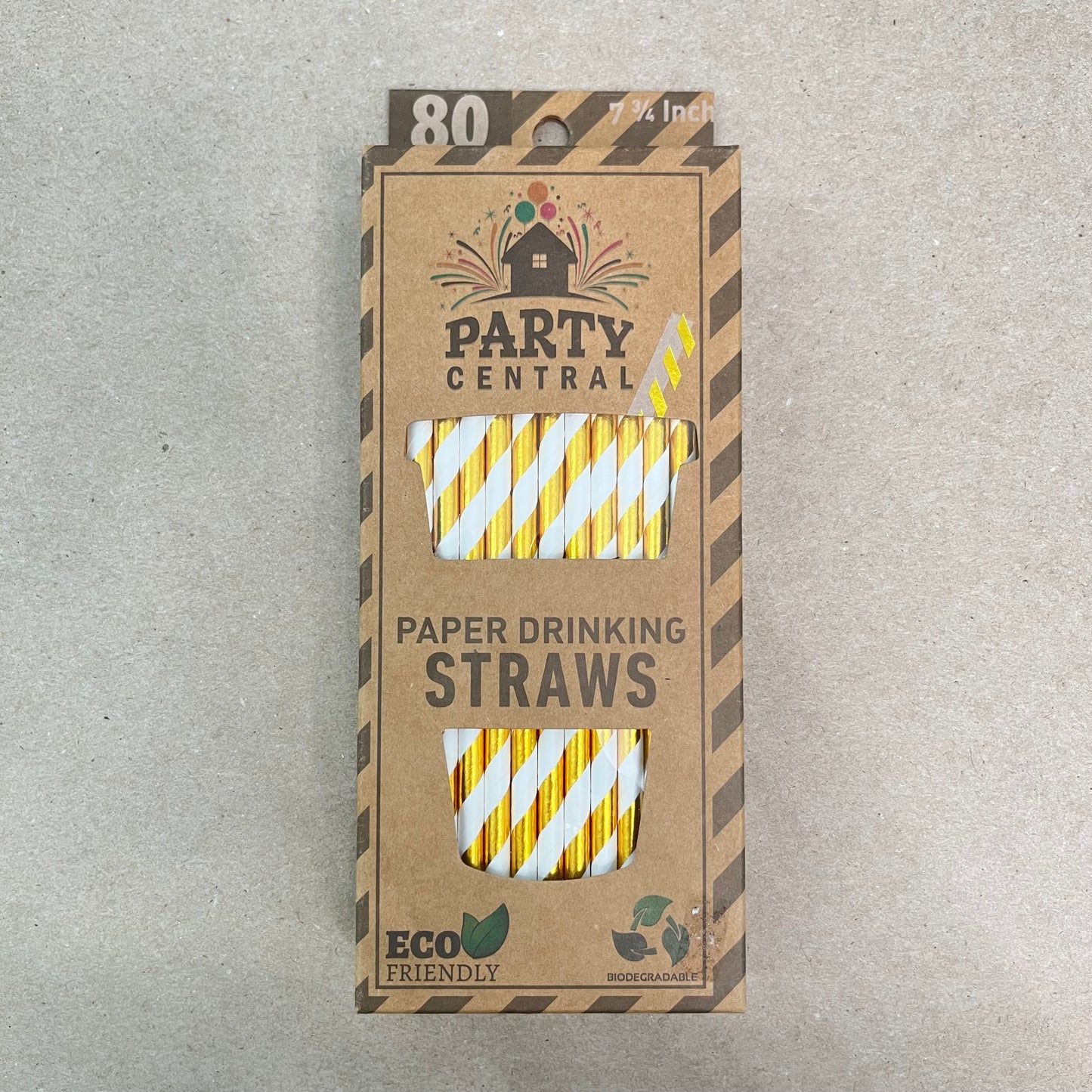 Gold Stripes straws