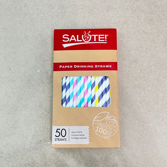 Assorted stripes paper straws