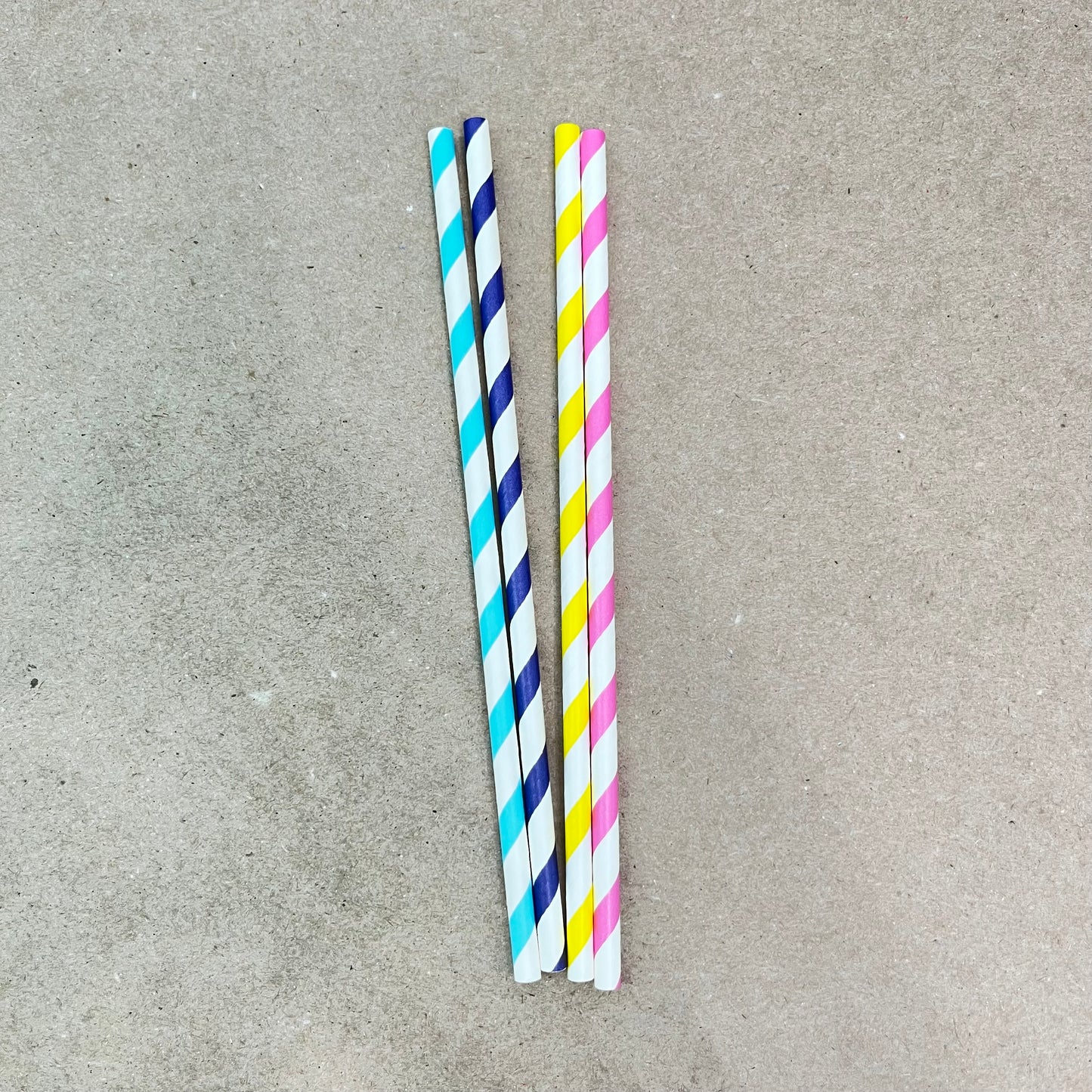 Assorted stripes paper straws