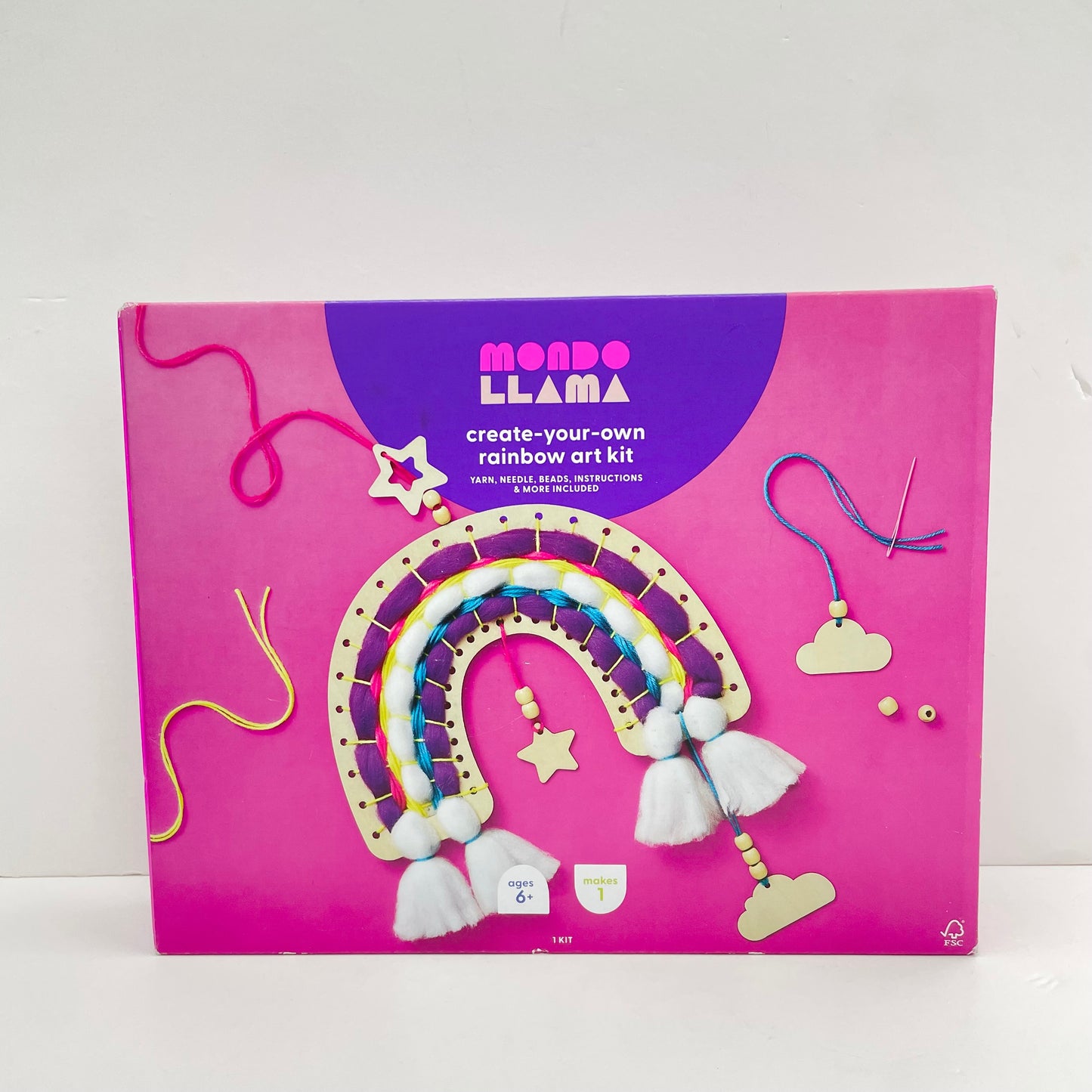 Mona Llama rainbow art kit