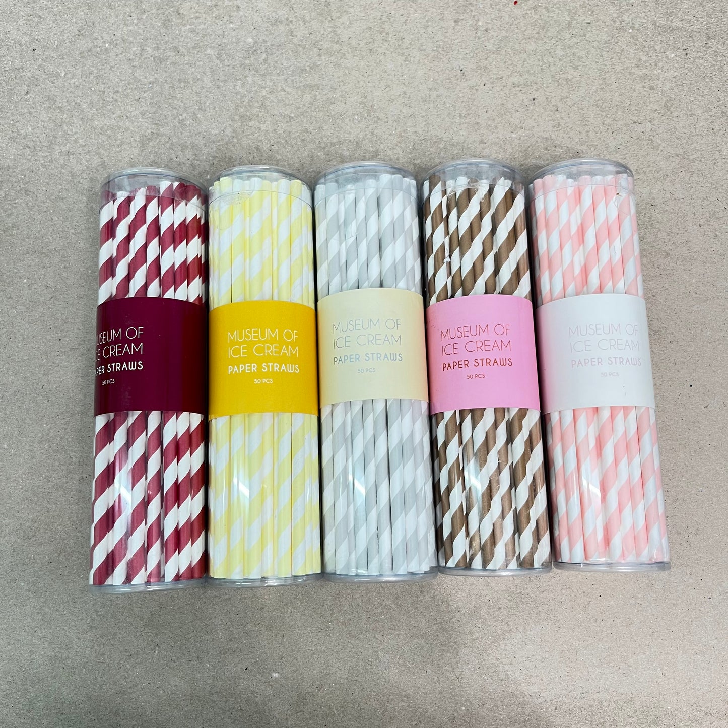 Stripes paper straw tubes