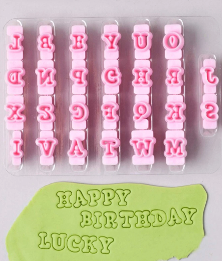 Single stamping letters set