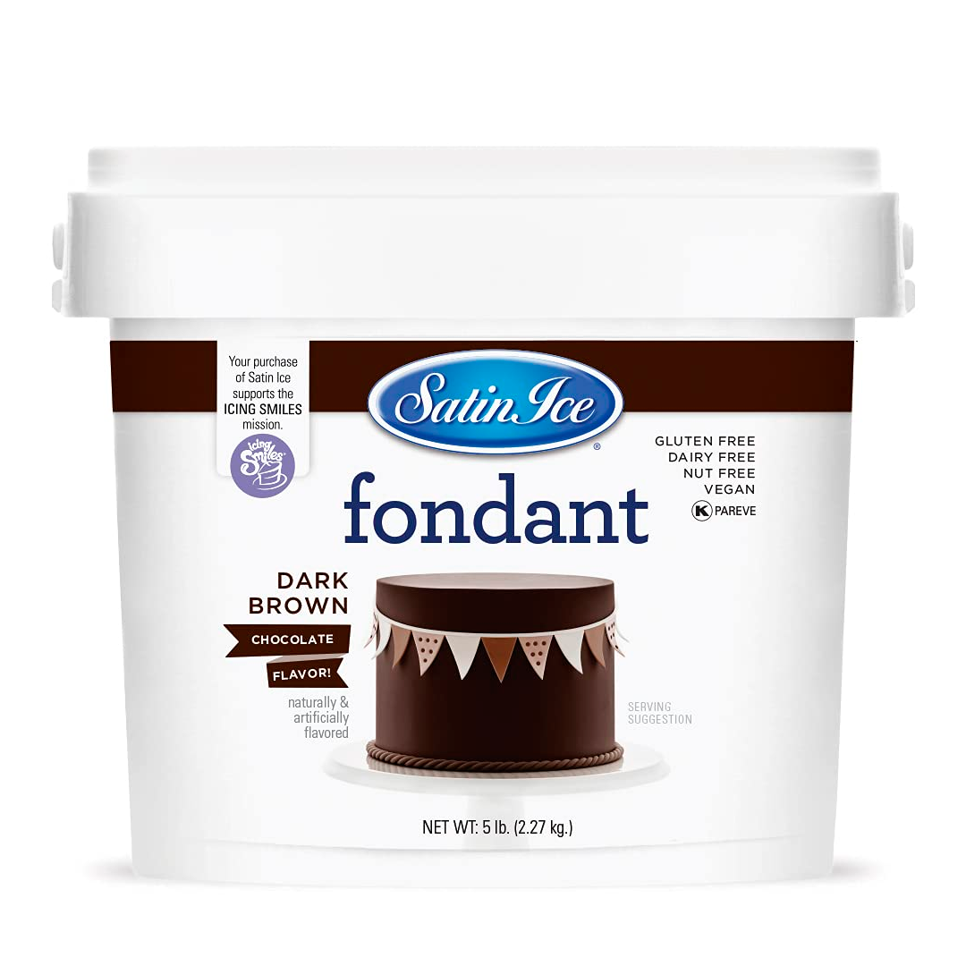 Dark Brown Fondant - Satin Ice