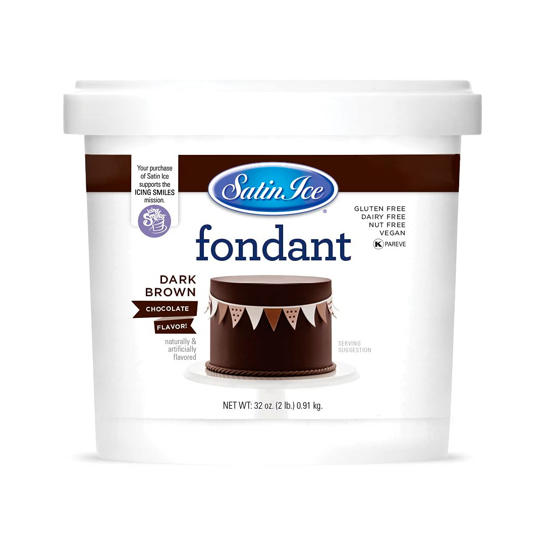 Dark Brown Fondant - Satin Ice