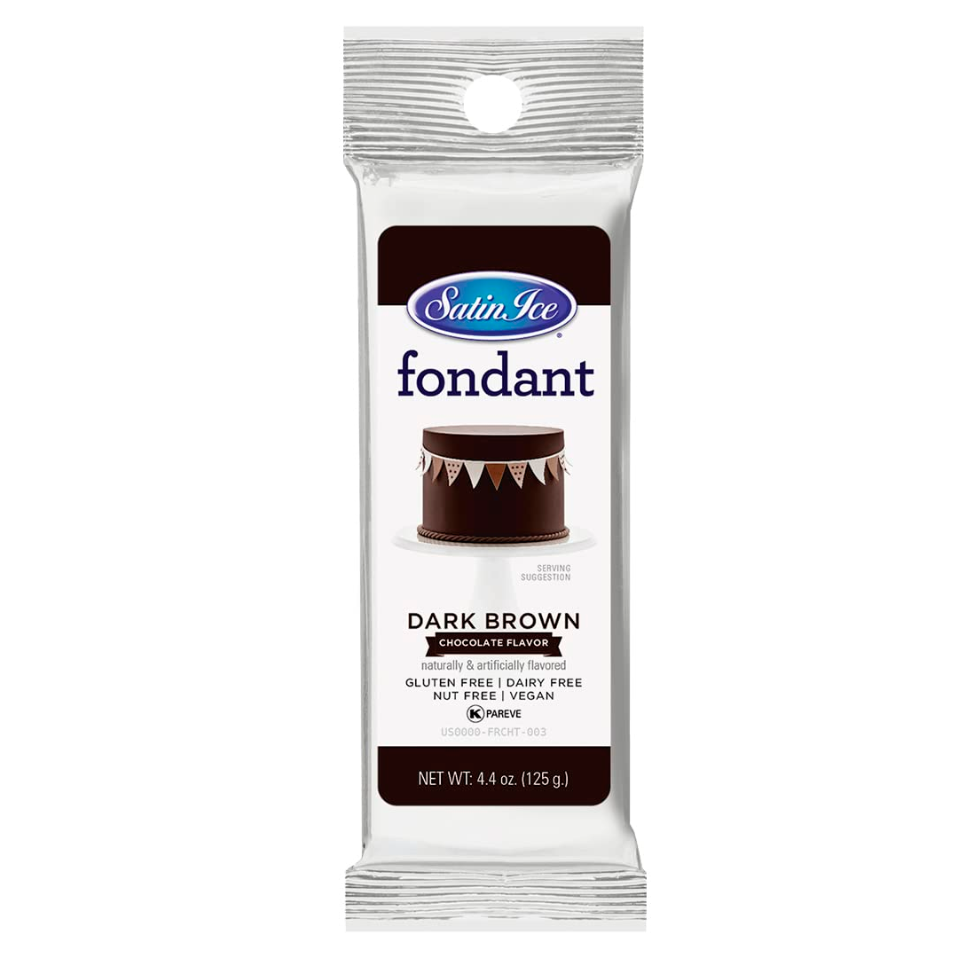 Dark Brown Fondant - Satin Ice